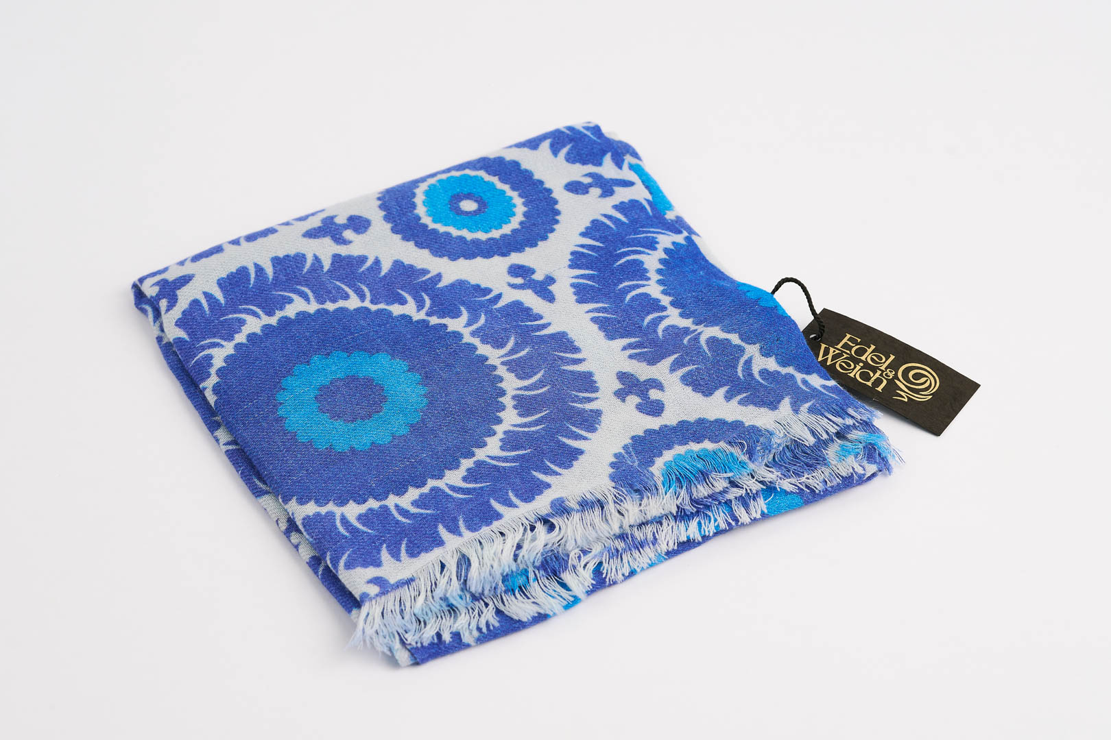 Thumbnail for Patterened Cashmere Shawl - Midnight Bloom